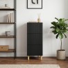 Armoire à tiroirs Noir 33 x 34,5 x 90 cm Bois d'ingénierie 618546618546