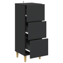 Armoire à tiroirs Noir 33 x 34,5 x 90 cm Bois d'ingénierie 618546618546