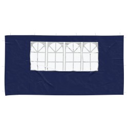 Mur de tente de fête 2 pcs 400 x 195 cm Bleu PE et acier 618547618547
