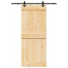 Porte coulissante NARVIK Naturel et noir 85 x 210 cm (152,5 cm) 618548618548