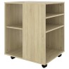 Armoire à roulettes Chêne Sonoma 60x53x72 cm Bois d'ingénierie 618549618549