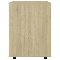 Armoire à roulettes Chêne Sonoma 60x53x72 cm Bois d'ingénierie 618549618549