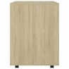 Armoire à roulettes Chêne Sonoma 60x53x72 cm Bois d'ingénierie 618549618549