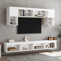 Meuble TV avec lumières LED blanc 100x30x30 cm 618557618557