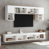 Meuble TV avec lumières LED blanc 100x30x30 cm 618557618557