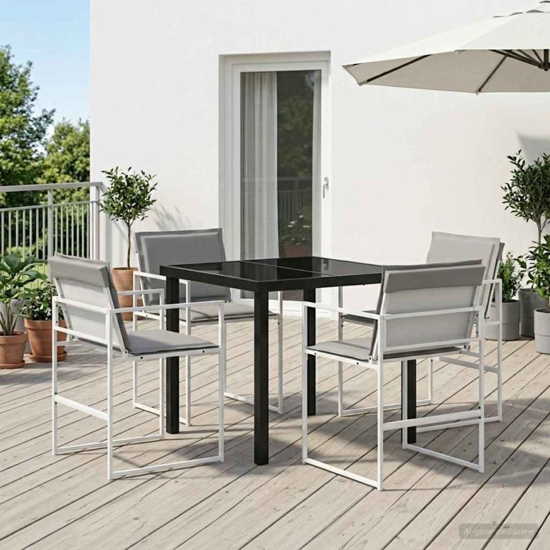 Ensemble de salle à manger pour jardin 5 pcs 618575618575