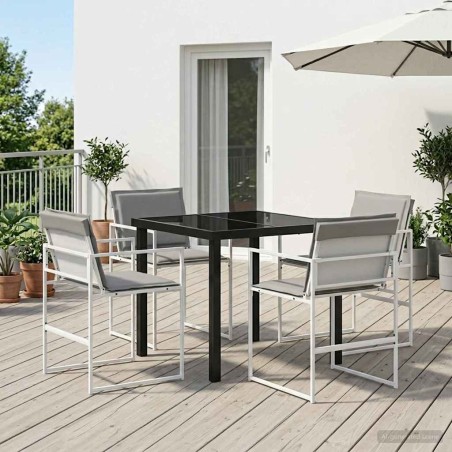 Ensemble de salle à manger pour jardin 5 pcs 618575618575