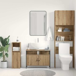 Meuble de Lavabo de Salle de Bain chêne artisanal 618588618588