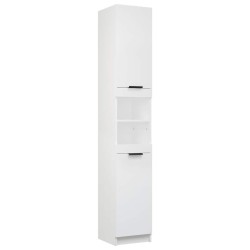 Armoire de salle de bain blanc 32x34x188,5 cm bois d'ingénierie 618589618589
