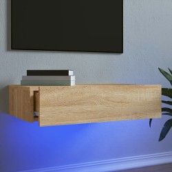 Meuble TV avec éclairage LED chêne sonoma 60x35x15,5 cm 618590618590