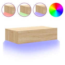 Meuble TV avec éclairage LED chêne sonoma 60x35x15,5 cm 618590618590