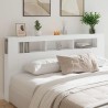Tête de lit à LED blanc 200x18,5x103,5 cm bois d'ingénierie 618591618591