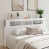 Tête de lit à LED blanc 200x18,5x103,5 cm bois d'ingénierie 618591618591