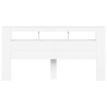 Tête de lit à LED blanc 200x18,5x103,5 cm bois d'ingénierie 618591618591