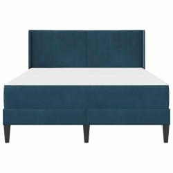 Cadre de lit avec matelas Bleu 120 x 200 cm Velours 618593618593