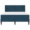 Cadre de lit avec matelas Bleu 120 x 200 cm Velours 618593618593