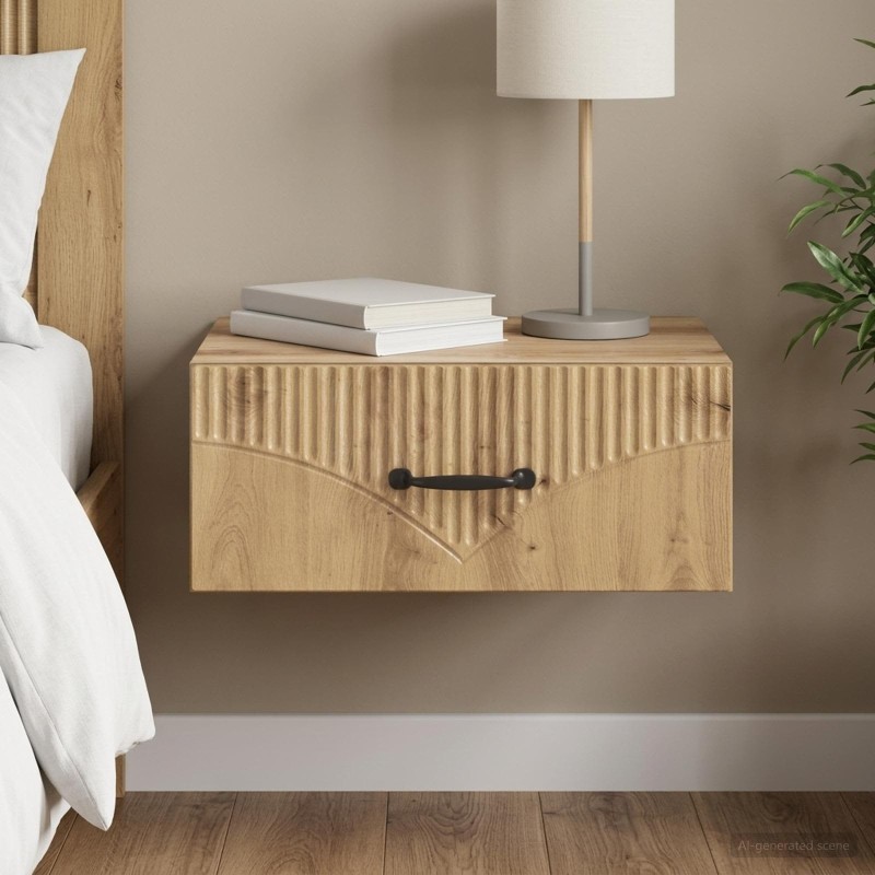 Cabinet de chevet mural Chêne artisanal 49 x 34,5 x 20 cm 618595618595