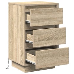 Cabinet de chevet avec tiroir Chêne Sonoma 39 x 34,5 x 65 cm 618596618596