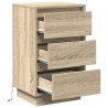 Cabinet de chevet avec tiroir Chêne Sonoma 39 x 34,5 x 65 cm 618596618596