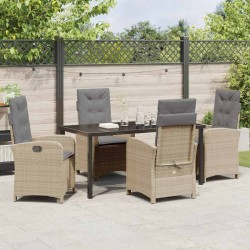 Ensemble de salle à manger pour jardin 5 pcs Beige polyrotin 618599618599