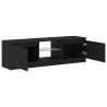Meuble TV avec éclairage LED en chêne noir 120 x 30 x 36 cm bois d'ingénierie 618601618601