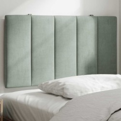 Coussin de tête de lit Hanko gris clair 90 cm velours 618602618602