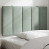 Coussin de tête de lit Hanko gris clair 90 cm velours 618602618602
