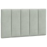 Coussin de tête de lit Hanko gris clair 90 cm velours 618602618602