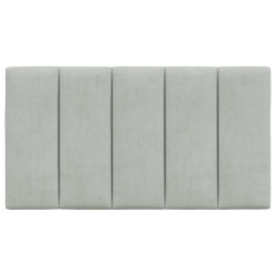 Coussin de tête de lit Hanko gris clair 90 cm velours 618602618602
