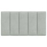 Coussin de tête de lit Hanko gris clair 90 cm velours 618602618602