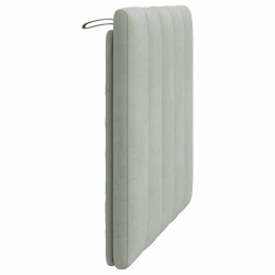 Coussin de tête de lit Hanko gris clair 90 cm velours 618602618602
