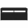 Meuble TV avec LED Chêne noir 90 x 35 x 40 cm Bois d'ingénierie 618606618606