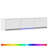 Meuble TV avec LED 165 x 34 x 40 cm Blanc Bois d’ingénierie 618607618607