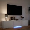 Meuble TV avec LED 165 x 34 x 40 cm Blanc Bois d’ingénierie 618607618607