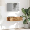 Meuble TV avec éclairage LED vieux bois 60x35x15,5 cm 618608618608