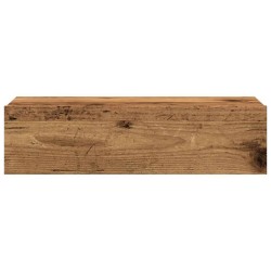 Meuble TV avec éclairage LED vieux bois 60x35x15,5 cm 618608618608