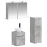 Ensemble de mobilier de salle de bain 4 pcs Gris béton 618609618609