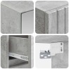 Ensemble de mobilier de salle de bain 4 pcs Gris béton 618609618609