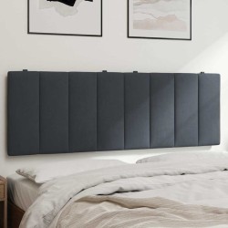 Coussin de tête de lit Hanko gris foncé 120 cm velours 618614618614