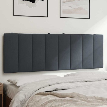 Coussin de tête de lit Hanko gris foncé 120 cm velours 618614618614