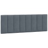 Coussin de tête de lit Hanko gris foncé 120 cm velours 618614618614