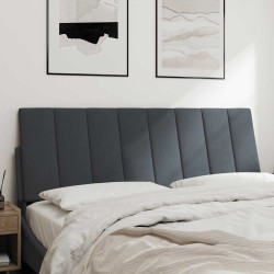 Coussin de tête de lit Hanko gris foncé 120 cm velours 618614618614