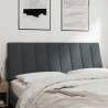 Coussin de tête de lit Hanko gris foncé 120 cm velours 618614618614