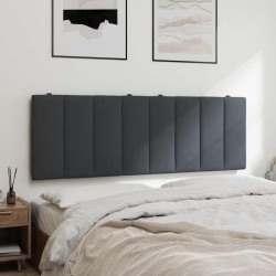 Coussin de tête de lit Hanko gris foncé 120 cm velours 618614618614