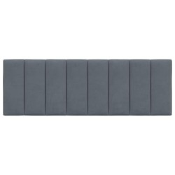 Coussin de tête de lit Hanko gris foncé 120 cm velours 618614618614
