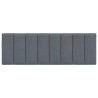 Coussin de tête de lit Hanko gris foncé 120 cm velours 618614618614