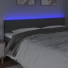 Tête de lit à LED Gris foncé 180x5x78/88 cm Tissu 618616618616
