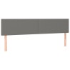 Tête de lit à LED Gris foncé 180x5x78/88 cm Tissu 618616618616