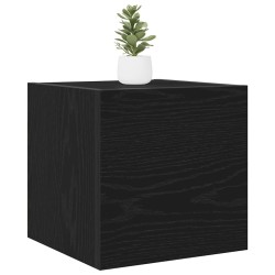 Meuble TV mural Chêne noir 30,5 x 30 x 30 cm Bois d'ingénierie 618620618620