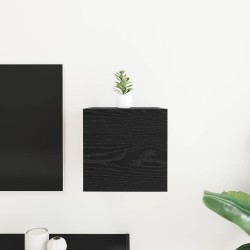 Meuble TV mural Chêne noir 30,5 x 30 x 30 cm Bois d'ingénierie 618620618620
